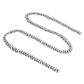 Miniatyrbilde 2 av 5: 1 Yard Rhinestone Kjedebånd - 3 Rader Rund Glitrende Hvit for DIY Smykker Bryllupsdekor