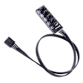 Miniatyrbild 2 av 5: 40cm 1 till 5 4-Pin Molex TX4 PWM Fläkt CPU HUB Splitter PC Chassi Kylare Förlängningskabel Adapter Controller
