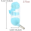Miniatyrbilde 3 av 3: 3-i-1 Hengende Vannflaske til Hamster, Automatisk Drikkedispenser med Base for Dverghamster, Mus, Rotte, Piggsvin (80ml, Blå) (ShiKai)