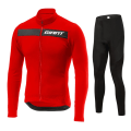Miniatyrbillede 1 af 5: GIANT 2023 langærmet cykeltrøjesæt hagesmæk Bukser Ropa Ciclismo Cykeltøj MTB Cykeltrøje Efterårsuniform Herretøj Red XL