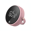 Miniatyrbilde 2 av 5: Roterende nedtelling Timer Klokke Timer Kjøkken Magnetisk påminnelse Baketimer Storskjerm Digital kjøkkentimer Pink