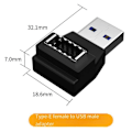 Miniatyrbild 1 av 5: USB 3.1 Frontpanel Header USB Typ-C till Typ-E Kabeladapter Kontakt Typ C Hane till Typ E Hona