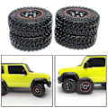 Pikkukuva 4 / 5: 4kpl 1/16 Kumirenkaat Xmykc01cm Jimny Rc Harrasteauto Maastoauton DIY Lisävarusteosat - Punainen