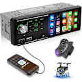 Miniatyrbillede 3 af 5: Bilradio Single Din Bil Stereo Receiver, 4.1 Tommer Touchskærm Bluetooth MP5 Afspiller, Mirror Link+Ba