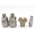 Miniatyrbilde 4 av 5: Trykkluftfordeler, trykkluftkobling, trykkluftbryter, med to 1/4 tommers gjengekoblinger, rustfritt messing, fullt montert