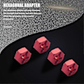 Miniatyrbilde 2 av 5: Aluminiumslegering 12mm Kombiner Hjulnav Hex Adapter Oppgraderinger For 144001 1/14 Rc Bil Reservedeler, rød