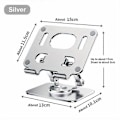 Miniatyrbillede 4 af 4: 360-graders drejelig tablet stander Mobiltelefon tablet stander Aluminium legering multifunktionel desktop doven stander 360 grader drejelig foldbar let og nem