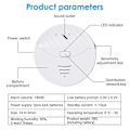 Miniatyrbild 4 av 4: Tuya Smart WiFi Alarm Dörr- och Fönstervibrationssensor Säkerhetsskydd Varning Fungerar med Alexa, Smart Life (Vit)