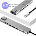 Pikkukuva 3 / 5: 8-in-1 Type-C - USB 3.0 -keskitin USB-C HDMI LAN RJ45 SD TF -sovitin Macbook-kannettavalle