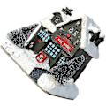 Miniatyrbillede 2 af 4: Juleindendørs Harpiks LED Lys Træhus Dekoration (c, Style) Bd