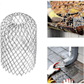 Miniatyrbilde 5 av 5: 4 Fleksible Aluminium Takrennerenser Diameter 8cm Gittermaske Stopp Bladsil Bladbeskyttelse Takrennebeskyttelse for å Beskytte Takrennen Mot Blader Tak