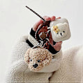 Miniatyrbilde 4 av 5: ComfyArt Kawaii Øretelefonetui for Airpods 1/2 med Søt Plysj Liten Bjørn Design Støtsikker Myk Silikon Beskyttende Headset Etui for Jenter Kvinner Øre