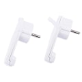 Pikkukuva 1 / 4: 2 kpl Valkoinen Schuko Kulmapistoke Litteä, Schuko Litteä Pistoke 250 V (16 A), Schuko Pistoke, Schuko Pistoke Litteä, Eu Pistoke
