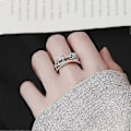Miniatyrbillede 3 af 5: Til min datter Fidget Ring mod Angst Fidget Ringe mod Angst til Kvinder Justerbar Stacking Angstdæmpende Regnbue Fidget Ring Smykkegaver