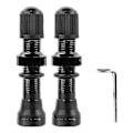 Miniatyrbillede 1 af 5: 2 stk Cykel Schrader A/v Ventiler 40mm Til Mtb Tubeless Fælge, Sort