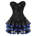 Pikkukuva 4 / 5: Tflycq Sexy Corsets Mekot naisille Plus Size -asu Overbust Burlesque korsetti ja minihame Set Tutu Corselet Red M