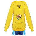 Miniatyrbillede 2 af 4: Anime Wonder Egg Priority Ohto Ai Cosplay kostume Mørkeblå paryk med hættetrøjer Bukser Sløjfe Sokker Outfits Julekarnevalstøj Costume S