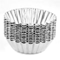 Miniatyrbilde 1 av 5: 80 stk. Sølvfarget Aluminium Egg Tart Form Muffins Kakeform Kakeform Fôret Form Blikk Baki