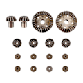 Miniatyrbillede 1 af 5: Opgrader Metal Gear 30T 16T 10T Differentiale Drivgear til 144001 12428 12429 12423 12429 RC Bil