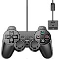 Miniatyrbillede 2 af 5: Controller til PS2 Kablet Controller til Sony Playstation PS2 med Dobbelt Vibration USB Kablet Joystick Joypad Videospil
