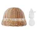Miniatyrbillede 3 af 5: Håndvævet Naturlig Rattan Lampeskærm Lysekrone Hængende Lampeskærme til Soveværelse Stue Homestay
