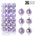 Miniatyrbilde 2 av 4: 36 stk/sett 3cm Juleball Juletrepynt Hjem Juleoppheng Nyttårsfest Dekorasjonsgave 2023 10 3cm 36pcs