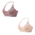Miniatyrbilde 1 av 5: 2 stk. Halterneck Sports-BH for kvinner Ryggløs Dyp V-utringet Sportsbustier Polstret Sexy Gym Push Up Uten Spile BH Crop Top Ryggløs Justerbar Stropp