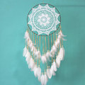 Miniatyrbillede 1 af 5: Boho Fjer Drømmefanger LED Fe Lys Nordisk Dekoration Vægophæng Ornamenter til Pigeværelse Børnehave Drømmefanger Indretning