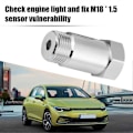 Miniatyrbild 4 av 5: M18X1.5 Syresensor O2 Adapter Konverter Bil CEL Fix Kontrollampa Eliminator O2 Förlängare Spacer