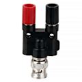 Miniatyrbillede 2 af 5: BNC Stik 4mm Bananstik Splitter Konnektor BNC Hanstik til 2 x 4mm Banan Hun Jack Socket Adapter