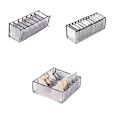 Miniatyrbillede 1 af 5: 2023 - Tre-delt Opbevaringsboks til Undertøj, Husholdnings Mesh Undertøjs Opbevaringsboks, Garderobe Opbevaringsrum (ShiKai)