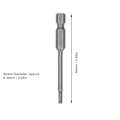 Pikkukuva 3 / 4: 10 KPL 2,5 mm Kuusiokoloruuvimeisselikärjet Magneettipää S2-seosterästä Työkalut