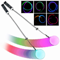 Miniatyrbillede 1 af 2: Pro LED Flerfarvede Glow Poi Kastede Bolde Lyser Op Til Mavedans Håndrekvisitter