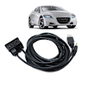 Miniatyrbild 3 av 5: 1.5M Autp Dash Infälld USB-portpanel Dubbel USB-förlängningsadapter