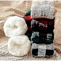 Miniatyrbild 3 av 3: Fluffiga Termiska Sherpa Toffelsockor Ultra Mjuka Jul Vinterstrumpor