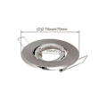 Miniatyrbilde 5 av 5: 2 stk. Mr11 Downlight Armatur Gimble Satin Krom Med Lampeholder 70mm
