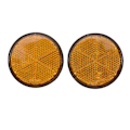 Miniatyrbilde 2 av 5: 2 x 2-tommers Runde Oransje Reflektorer Universell For Motorsykler ATV Sykler Dirt Bikes