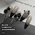 Miniatyrbild 4 av 5: Camellia Nagelkonst Berlocker Manikyr Tillbehör 3D Blomma Nagelberlocker Nagelkonst Dekoration DIY Nagelkonst Tillbehör för Kvinnor