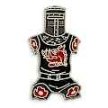 Miniatyrbillede 1 af 5: Monty-Python Sort Ridder Kødsår Emalje Metal Pin Broche Skjorte Reversnål