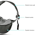 Pikkukuva 5 / 5: Pet Dog Sling R, Able Mesh matkustavat lemmikkieläinten kädet - hihnalaukku Säädettävä pehmustettu S pussi Yksi olkalaukku koirille kissoille Blue