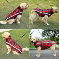 Miniatyrbilde 4 av 5: Vanntette hunde-vinterfrakker, kaldtværs-hundejakker med reflekterende striper og selehull Varme hundeklær Red 4XL