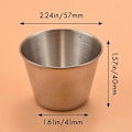 Miniatyrbillede 5 af 5: 24 stk. saucerkopper i rustfrit stål, kommercielle dyppesaucekopper, ramekin saucekopper P