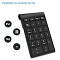 Miniatyrbillede 3 af 5: 2.4G Trådløs Mini Bærbar Ergonomisk Numerisk Tastatur