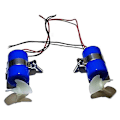 Miniatyrbild 1 av 5: 1 Par RC Jetbåt Undervattensmotor Thruster 7.4V 16800RPM CW CCW 3-Bladig Propeller För DIY Micro-R