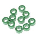 Miniatyrbillede 3 af 5: 10 stk. Induktionsspoler Grøn Toroid Ferritkerne 10 mm x 6 mm x 5 mm