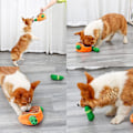 Miniatyrbillede 5 af 5: Pibende Hundelegetøj, Interaktivt Gemmelege Plys Hundelegetøj, Holdbart Puzzle Hjernetræning Kæledyrslegetøj Til Store Mellemstore Små Hunde, Kæledyr, Reducerer Kedsomhed B