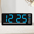 Miniatyrbild 3 av 5: Digital Klocka LED Klocka Lättläst Heminredning med Temperatur Bordsklocka Väggklocka för Bord Sovrum Kontor Bakgrund