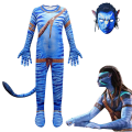 Miniatyrbild 1 av 5: Barn Avatar The Way Of Water Alien Cosplay 3d Jumpsuit Pojkar Flickor Avatar Cosplay Kostym Mask Halloween Zenti Party Bodysuit 4678Jumpsuits-mask 160(11-12T)
