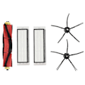 Miniatyrbilde 4 av 5: 5 Sett Reservedeler Kompatible for S5 Max S6 S60 S5 S50 T6 Mopp Svart Sidebørste Tilbehør