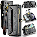 Miniatyrbillede 1 af 5: til Samsung Galaxy S24 Plus Wallet Etui, Magnetisk Lukning 360 Fuld Stødsikker Beskyttelse Falddæmpning Kraftigt Læder Etui